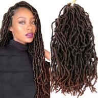 премиум новые наложенные волосы крючком nu faux locs: 24 дюйма 6 пакетов/лотом, кудрявые синтетические волосы для черных женщин - цвет 1в/30, длина 24 дюйма (6 пакетов nu faux locs) логотип