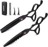 ✂️ hair cutting scissors shears kit: cdngelo thinning scissors with comb - professional barber/salon/home shears kit for men, women, kids logo