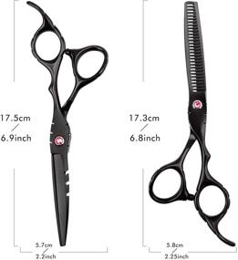 img 3 attached to ✂️ Hair Cutting Scissors Shears Kit: CDNGELO Thinning Scissors with Comb - Professional Barber/Salon/Home Shears Kit For Men, Women, Kids