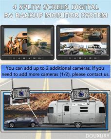 img 1 attached to 📷 FHD 1080P 2 Digital Wireless Backup Camera System for RVs/Trailers/Trucks/Motorhomes/5th Wheels: Ultimate Highway Monitoring Experience with Strong Signal, Super Night Vision, and IP69K Waterproof!