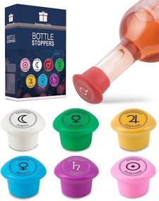 img 4 attached to 🍷 Passions-Gifts: Silicone Wine Stoppers & Premium Gift Box Set – 7 Cute Stoppers, Wine Saver Caps, Ideal Wine Gifts & Accessories