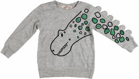 img 2 attached to Adorable Cartoon Dinosaur 🦖 Long-Sleeve Cotton T-Shirt for Little Boys