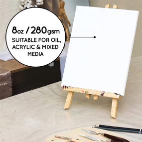 img 1 attached to 🎨 8x8 Artistik Stretched Canvases - Acid-Free, Triple Primed Gesso, Artist Quality Art Paint Supply (Pack of 8)