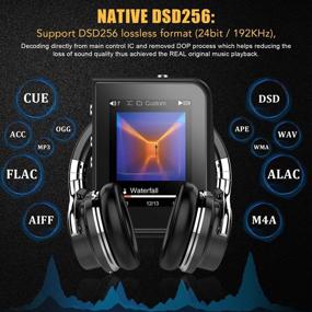 img 1 attached to 🎧 "MP3 Плеер AGPTEK H50: Высокое разрешение HiFi без потерь цифровой аудио плеер с 2-дюймовым TFT-дисплеем и многофункциональной вращающейся ручкой - расширяемый до 128 ГБ