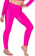 🩰 re tech uk - girls footless leggings: shiny stretch fabric for gymnastics and dance logo