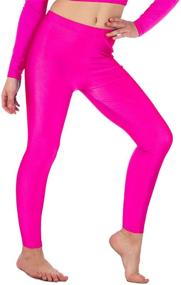 img 4 attached to 🩰 Re Tech UK - Girls Footless Leggings: Shiny Stretch Fabric for Gymnastics and Dance