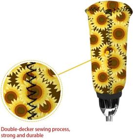 img 1 attached to 🌻 Enhance Your Car's Interior with Babrukda Car Interior Accessories for Women - Yellow Sunflower Pattern Gear Shift Knob and Handbrake Cover Set - Easy Install, Anti-Slip, Universal Fit - 2 pcs