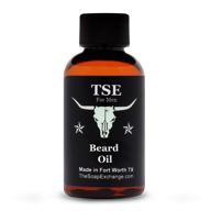 🧔 tse for men beard oil - nag champa scent - handcrafted 2 fl oz / 60 ml deep conditioner, nourishing softener, natural ingredients, itch relief, made in the usa. logo