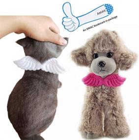 img 3 attached to ANIAC Pet Angel Wings Collar Set: Adjustable Soft Neckwear Accessories for Cats, Puppies, and Small Dogs