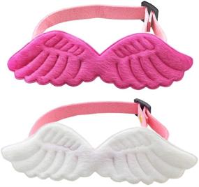 img 4 attached to ANIAC Pet Angel Wings Collar Set: Adjustable Soft Neckwear Accessories for Cats, Puppies, and Small Dogs