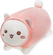 🐱 cute stuffed animal cat plush toy - anime kitten soft pillow, kawaii plush pet kitty for boys and girls (pink, 11.8'') - enhanced seo logo