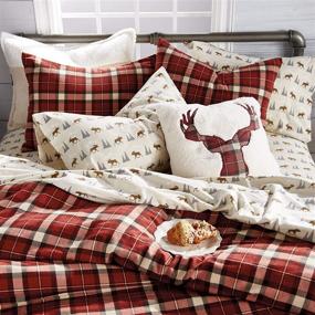 img 3 attached to 🛏️ G.H. Bass Autumn Plaid 3-Piece Cotton Comforter Bedding Set: Full/Queen Size in Spice Shade - Cozy and Stylish Upgrade for Your Bedroom