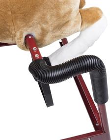 img 2 attached to 🐴 Happy Trails Brown Spring Rocking Horse Plush Ride-On Toy with Adjustable Foot Stirrups, Sounds, Ideal for Toddlers to 5 Years