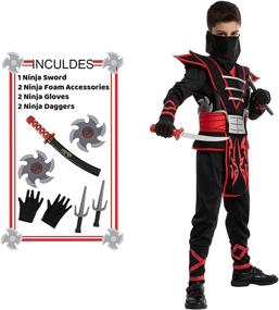 img 4 attached to 👦 Authentic Child Ninja Samurai Costume - Size Small: Unleash Your Child's Inner Warrior!