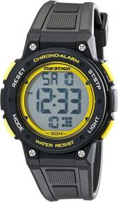 img 4 attached to 🏃 Марафон от Timex Унисекс Резиновые наручные часы среднего размера: Идеальное сочетание стиля и прочности