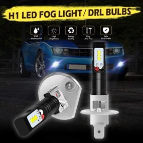 img 3 attached to 💡 KATUR LED-лампа для туманной фары H1 - ультраяркая, 1600 люмен, максимальная мощность 80 Вт, чипы CSP, 6500K ксеноново-белый - замена туманной фары или бегущего дневного света - гарантия 3 года