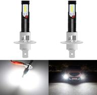 💡 katur led-лампа для туманной фары h1 - ультраяркая, 1600 люмен, максимальная мощность 80 вт, чипы csp, 6500k ксеноново-белый - замена туманной фары или бегущего дневного света - гарантия 3 года логотип