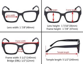 img 2 attached to Eyekepper 4 Pack Women's Reading Glasses - Fashionable Oversized Square Frame Readers for Enhanced Style and Vision