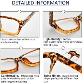 img 3 attached to Eyekepper 4 Pack Women's Reading Glasses - Fashionable Oversized Square Frame Readers for Enhanced Style and Vision