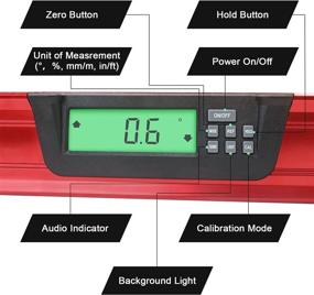 img 3 attached to 📏 24 Inch Digital Level: Master Precision Tool with Electronic Level, Protractor, IP54 Dustproof & Waterproof Features