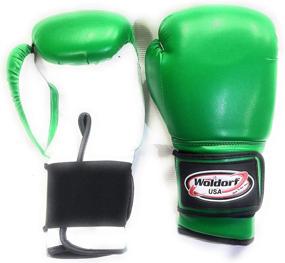 img 2 attached to 🥊 Woldorf USA Water Resistant Nylon Boxing Gloves Kickboxing Muay Thai Punching Bag Gloves Vinyl Green - Durable Multi-Layered Foam Padding Boxing Gloves - Unbeatable Men Women Fight Gloves 16oz