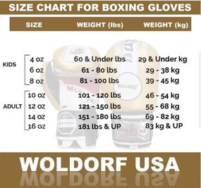 img 3 attached to 🥊 Woldorf USA Water Resistant Nylon Boxing Gloves Kickboxing Muay Thai Punching Bag Gloves Vinyl Green - Durable Multi-Layered Foam Padding Boxing Gloves - Unbeatable Men Women Fight Gloves 16oz