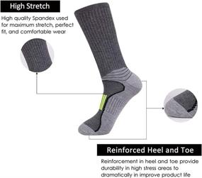 img 2 attached to 6 Pack JOYNÉE Men's Performance Crew Socks for Running and Training - Ideal for Athletic Activities