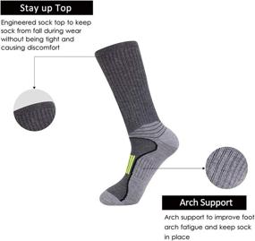 img 1 attached to 6 Pack JOYNÉE Men's Performance Crew Socks for Running and Training - Ideal for Athletic Activities