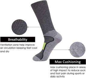 img 3 attached to 6 Pack JOYNÉE Men's Performance Crew Socks for Running and Training - Ideal for Athletic Activities