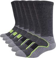 6 pack joynée men's performance crew socks for running and training - ideal for athletic activities logo