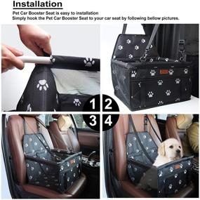 img 1 attached to 🐶 BYGD Pet Dog Booster Seat with Upgrade Support Rod: Ultimate Comfort & Safety for Small and Medium Pets in Cars