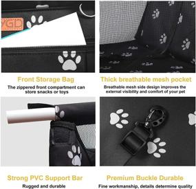 img 2 attached to 🐶 BYGD Pet Dog Booster Seat with Upgrade Support Rod: Ultimate Comfort & Safety for Small and Medium Pets in Cars