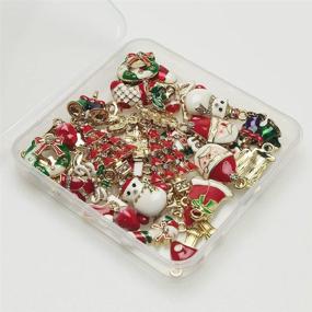 img 3 attached to 🎄 38pcs Christmas Pendant Charm Set for Jewelry Making, Clothes Sewing, Bags Decoration, DIY Scrapbooking - Libiline Christmas Styles 2