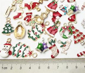 img 2 attached to 🎄 38pcs Christmas Pendant Charm Set for Jewelry Making, Clothes Sewing, Bags Decoration, DIY Scrapbooking - Libiline Christmas Styles 2