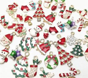 img 1 attached to 🎄 38pcs Christmas Pendant Charm Set for Jewelry Making, Clothes Sewing, Bags Decoration, DIY Scrapbooking - Libiline Christmas Styles 2