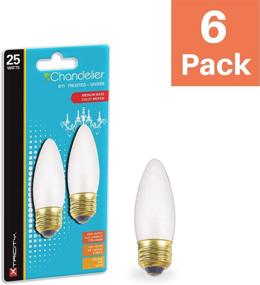 img 3 attached to 6 Pack of 25W B11 Frosted Chandelier Light Bulbs, Torpedo Tip, E26 Medium Base, Dimmable, 170 Lumens, 120V