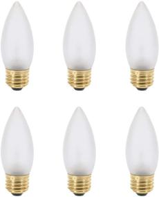 img 4 attached to 6 Pack of 25W B11 Frosted Chandelier Light Bulbs, Torpedo Tip, E26 Medium Base, Dimmable, 170 Lumens, 120V