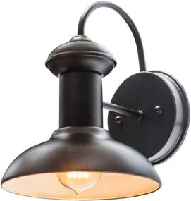 img 3 attached to 🌍 Globe Electric Martes 1-Light Indoor/Outdoor Wall Sconce, Oil Rubbed Bronze - 9.75 Inch