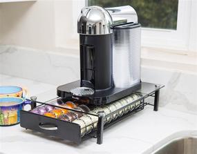 img 2 attached to ☕ Nespresso Vertuo Coffee Pod Holder - 40 Capsule Capacity, Tempered Glass Drawer (Coffee pods Excluded, NOT Compatible with K-Cups)