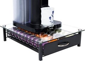 img 3 attached to ☕ Nespresso Vertuo Coffee Pod Holder - 40 Capsule Capacity, Tempered Glass Drawer (Coffee pods Excluded, NOT Compatible with K-Cups)
