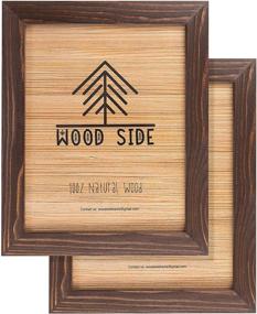 img 4 attached to 🖼️ Premium Brown Wenge Rustic Picture Frames - 8.5 x 11 - Set of 2 - Diploma & Certificate Display - Wall/Tabletop Mounting - Wood Grain Finish