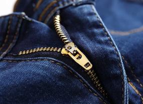 img 2 attached to 👖 Stylish and Durable: GUNLIRE Blue Destroyed Distressed Stretch Boys' Jeans
