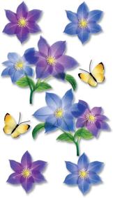 img 1 attached to Jolee's Boutique Vellum Layered Dimensional Stickers: Purple Flowers - Elegant & Lifelike Embellishments