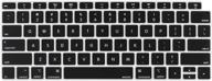 🖥️ mosiso защита клавиатуры для macbook air 13 дюймов выпуска 2019-2018 годов a1932 retina display: водонепроницаемая, пылезащитная силиконовая оболочка - черный логотип