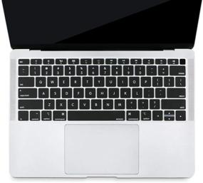 img 2 attached to 🖥️ MOSISO защита клавиатуры для MacBook Air 13 дюймов выпуска 2019-2018 годов A1932 Retina Display: водонепроницаемая, пылезащитная силиконовая оболочка - черный