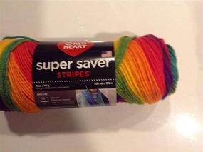 img 2 attached to 💖 Red Heart E300-4965 Super Saver Yarn, Pack of 3 Balls, Favorite Stripe - Vibrant Colors for All Your Crafting Needs!