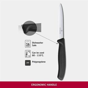 img 1 attached to 🔪 Victorinox VIC-6.7733 Swiss Classic Paring Knife: 4" Serrated Spear Point Blade, 5/8" Width, Black Handle