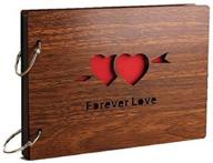 📸 wendin forever love diy photo album: 8 x 6 inches wood cover scrapbook for wedding, graduation, and travel memories logo
