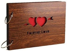 img 4 attached to 📸 Wendin Forever Love DIY Photo Album: 8 X 6 inches Wood Cover Scrapbook for Wedding, Graduation, and Travel Memories