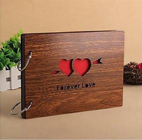 img 3 attached to 📸 Wendin Forever Love DIY Photo Album: 8 X 6 inches Wood Cover Scrapbook for Wedding, Graduation, and Travel Memories